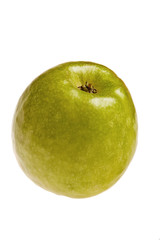 Green apple isolated over white background.