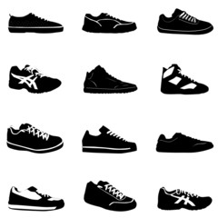 fashion sport shoes vector - obrazy, fototapety, plakaty