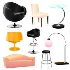 furniture objects vector