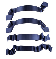Elegance blue ribbon banner collection