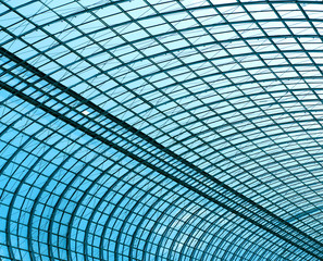 Fototapeta premium new ceiling inside light metro station