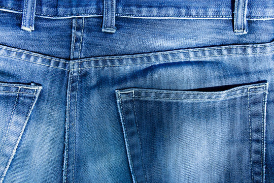 close-up of Jeans pockets
