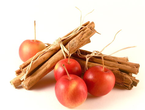 crabapples and cinnamon sticks