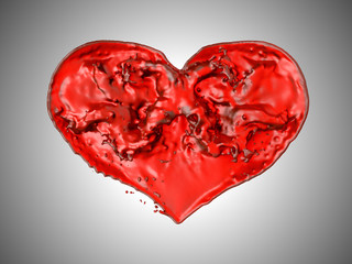 Passion - Red fluid heart shape