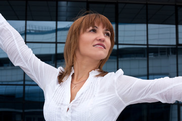 Fototapeta premium Happy office worker