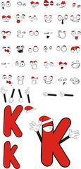 letter K cartoon