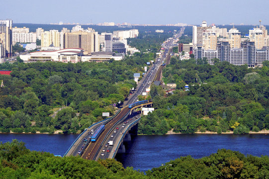 Railway Bridge In Kiev, Ukraine