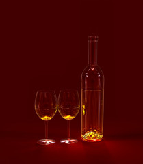 red wine in glasses