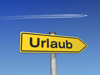 Obraz premium Ab in den Urlaub!