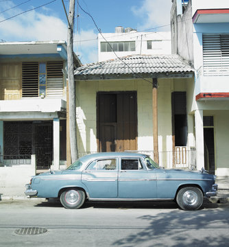 old car in Guantánamo''s street, Cuba