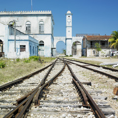 Fototapeta na wymiar railway station, Cárdenas, Matanzas Province, Cuba