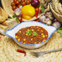 beef hash with chick peas