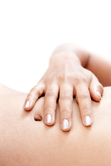 Close-up of Indian  woman's belly