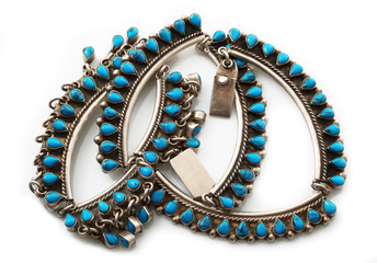 collana argento e turchesi