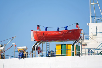 Lifeboat on tanker