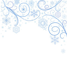 white card with snowflakes