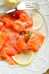 salmon on dish-salmone