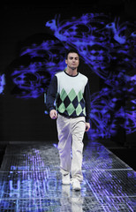 male model on fashion show