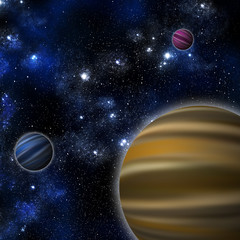 Planet and space background