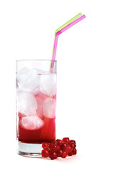 Redcurrant juice on ice