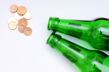 grüne pfandflaschen