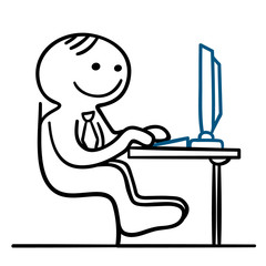 figur am schreibtisch