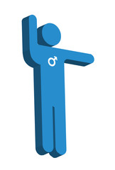 3D Male Symbol