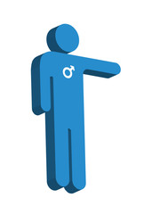 3D Male Symbol