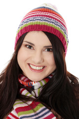 Young woman with winter cap