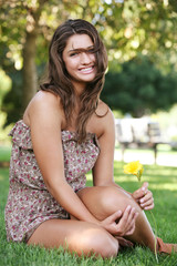 Young attractive happy girl.