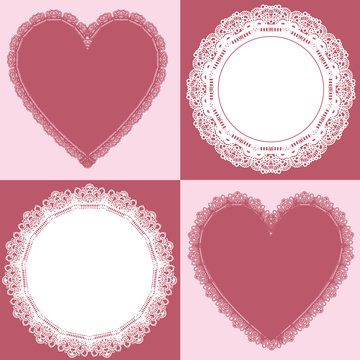 circle and heart lace