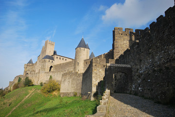 Fototapeta na wymiar Wakacje w murów obronnych z Carcassonne