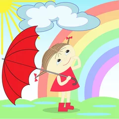  meisje onder de regenboog © Oksvik