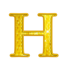 H - Alphabet Or avec écailles