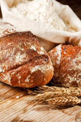 fresh bread on the table