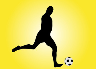 soccer player shooting the ball