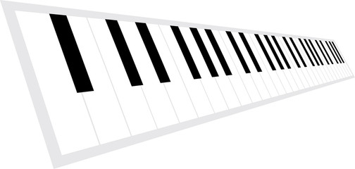 Fototapeta premium piano keyboard perspective
