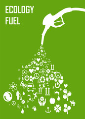 Eco fuel vector concept made with icons