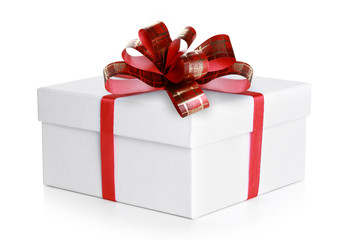 Christmas gift on a white background