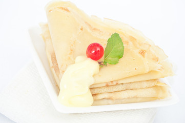 Pancakes with vanilla