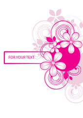 Abstract flowers background with place for your text