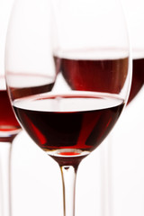 glasses of red wine