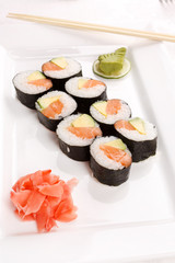 sushi on the plate