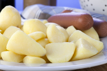 Raw Peeled Potatoes
