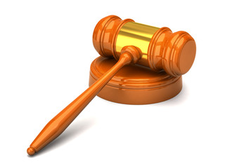 Gavel isolated on white