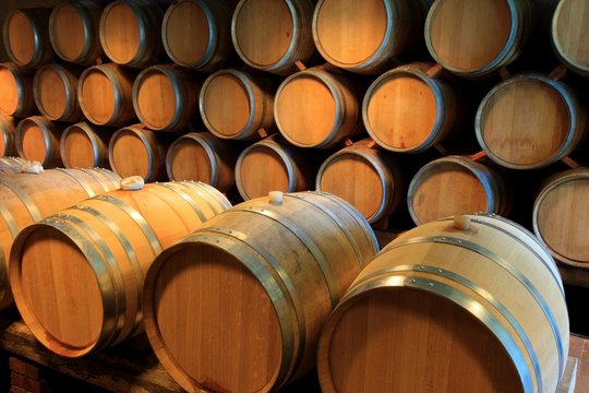Barrique Holzfässer Weinkeller Rotwein