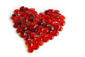 glass gems heart