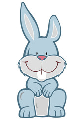 Vector illustration a cheerful hare