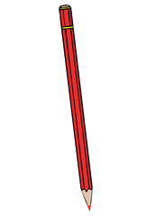 Vector illustration a red pencil