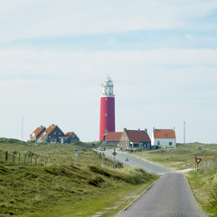 Fototapeta na wymiar Latarnia morska, De Cocksdorp, Texel Island, Holandia